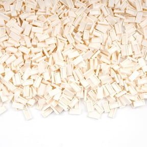 1000 Pieces Building Bricks - Tiles 1x2 Flat Basic Building Blocks Parts Pack,Smooth Plate Accessories Bulk Lots White