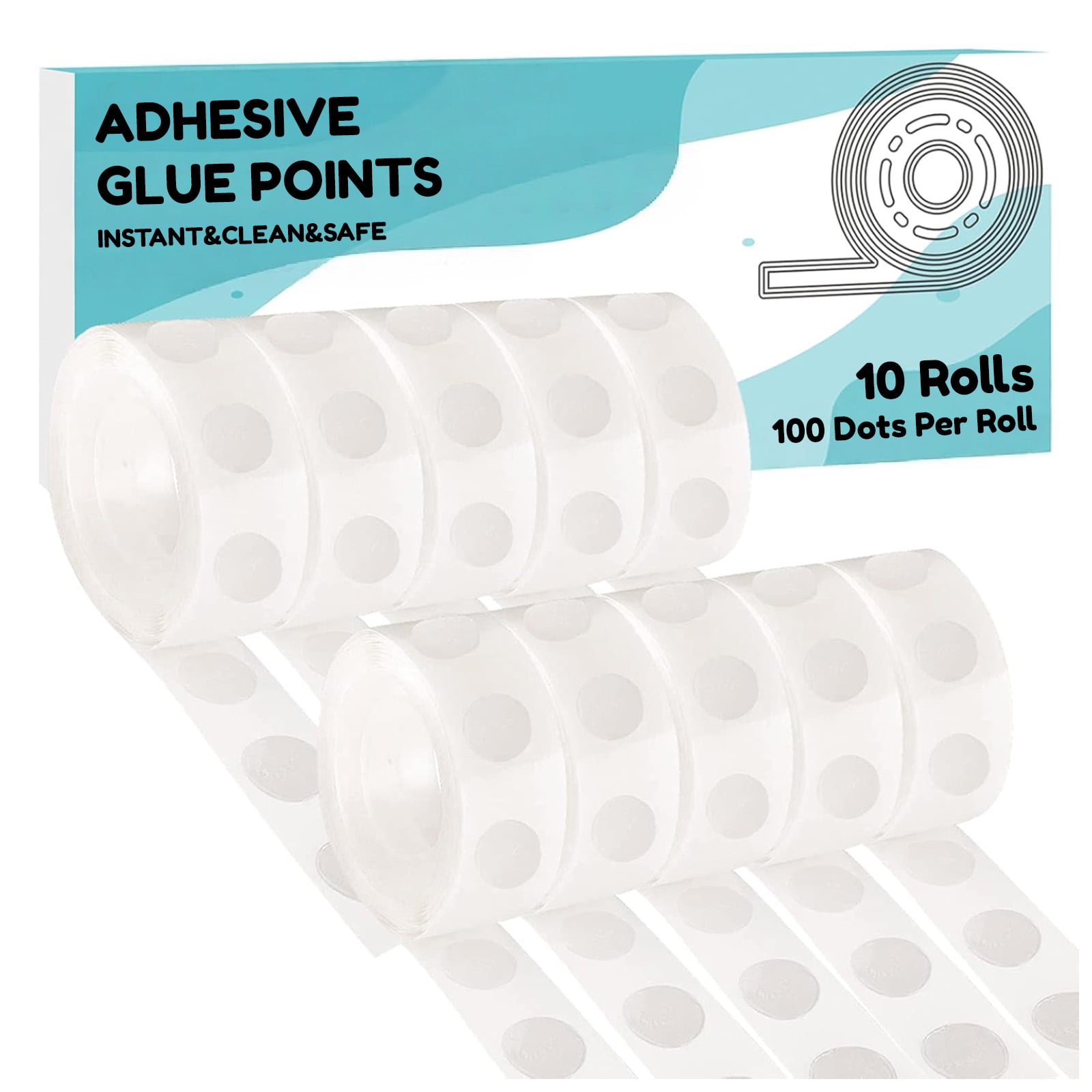 1000 Pieces Clear Glue Points Dots Double Sided Adhesive Removable for Balloons Craft Sticky