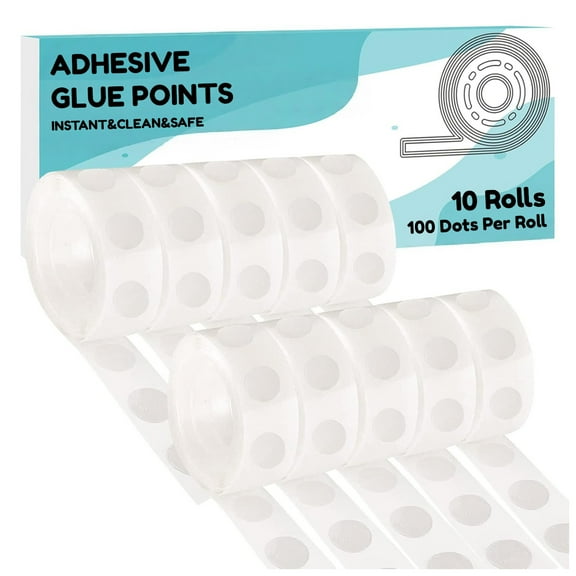 1000 Pieces Clear Glue Points Dots Double Sided Adhesive Removable for Balloons Craft Sticky