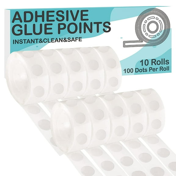 1000 Pieces Clear Glue Points Dots Double Sided Adhesive Removable for Balloons Craft Sticky