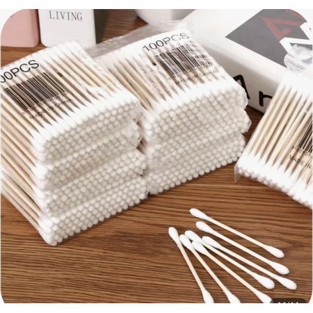 1000 Pieces Cotton Swabs, Makeup Double Tip Swab, Disposable Double Precision Tips Cotton Swabs, Cleaning Cotton Sticks for Ears Cleaning Cosmetics Care Make Up Remover Tool 10 pack