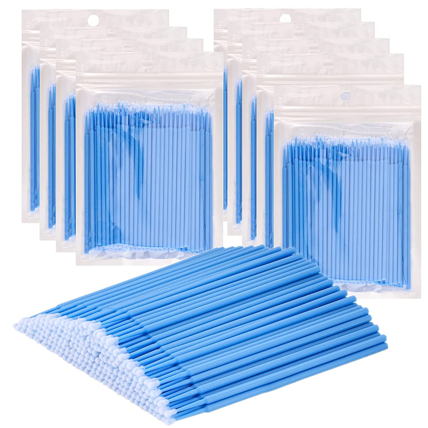 1000 Pieces Disposable Micro Brushes Cotton Swab Brushes for Eyelash Extensions Cleaning