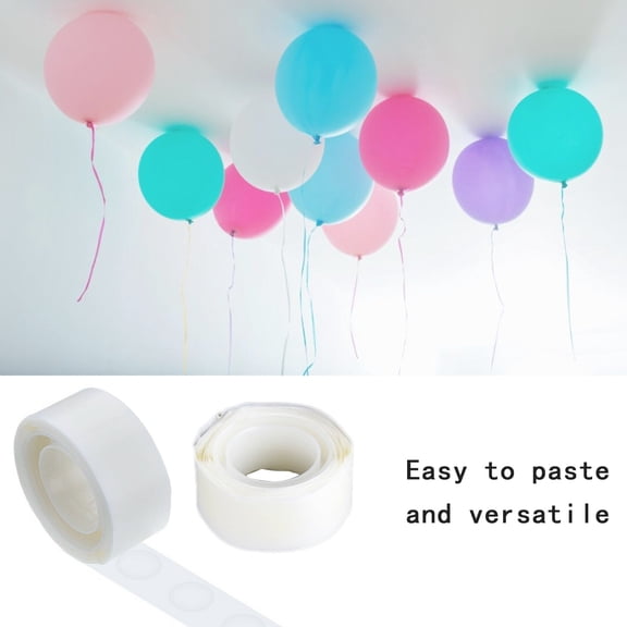 1000 Pcs Clear Glue Point, Dots Glue Tape for Balloon, Removable Adhesive Double Sided Dots, Stickers for Craft Decoration Wedding, 10 Rolls, 0.8 Inches