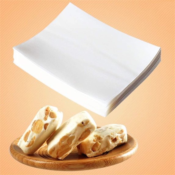 1000 Pieces Glutinous Rice Paper Topboutique Transparent Edible Candy Wrappers Candy Coated Wrapping Paper Nougat Chocolate Sugar Wrapper for Baking Cake Sushi, 2.36x3.15 inch