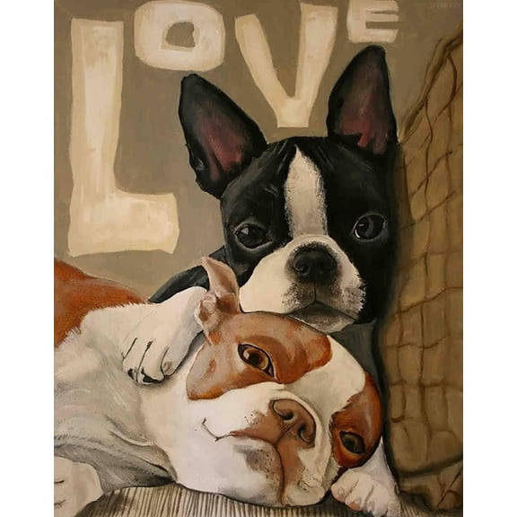 1000 Pieces Jigsaw Puzzle for Adults Boston Terrier Dog Home Decor Decompressing Toys Best Gift for Animal Lovers Stress Relief Brain Teaser Relaxation Activity Mind Stimulating Puzzle