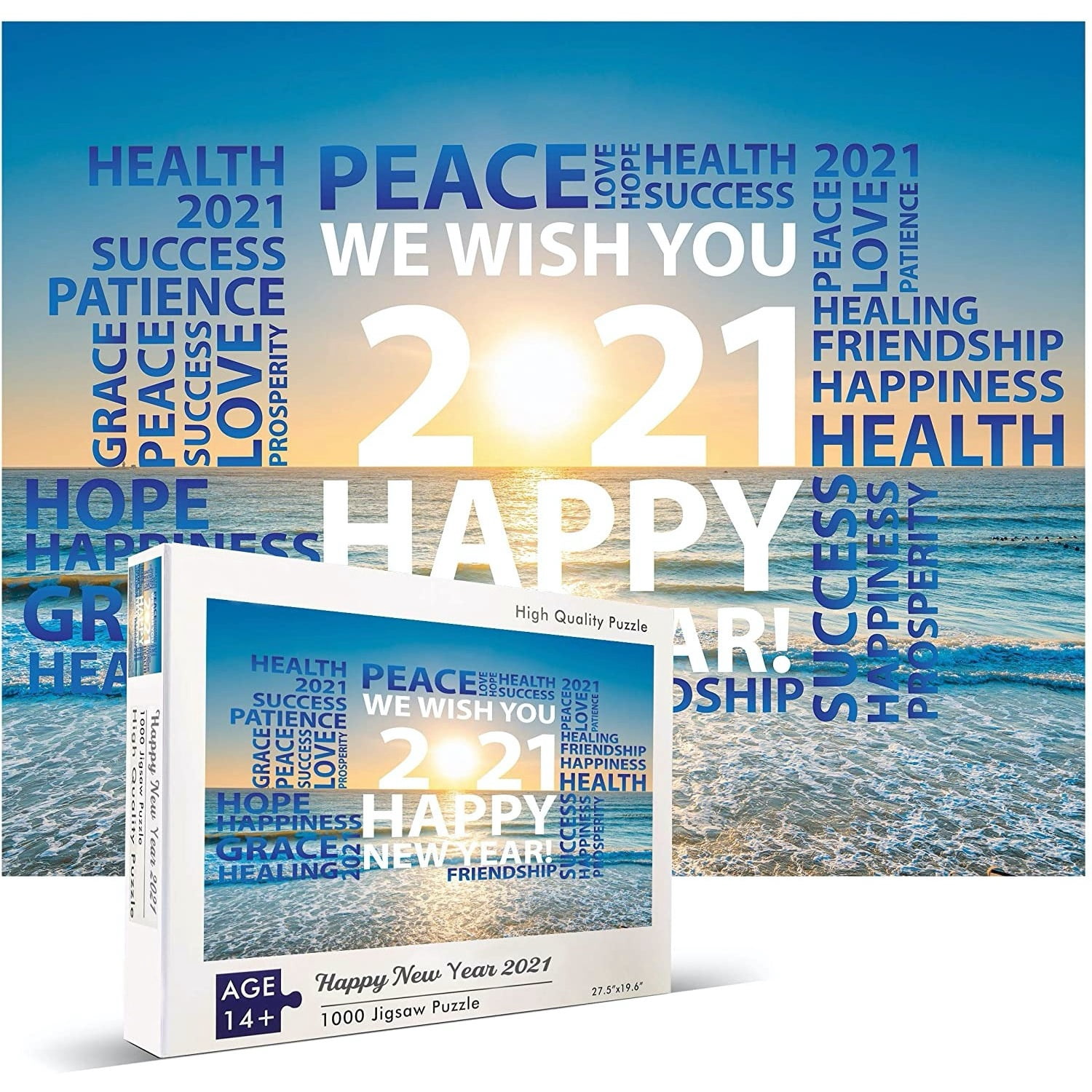 1000 Pieces Jigsaw Puzzle Ages 14+ 2021 Happy New Year - 27.5