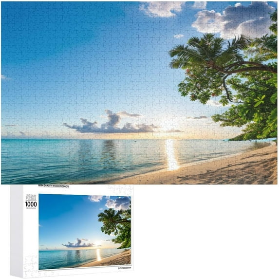 1000 Pieces Jigsaw Puzzles for Adults,30"x20" Large Puzzle, Premium Jigsaw Wooden Puzzle for Family Party Holiday Medium Difficulty Fun Family Games Coast Puzzle