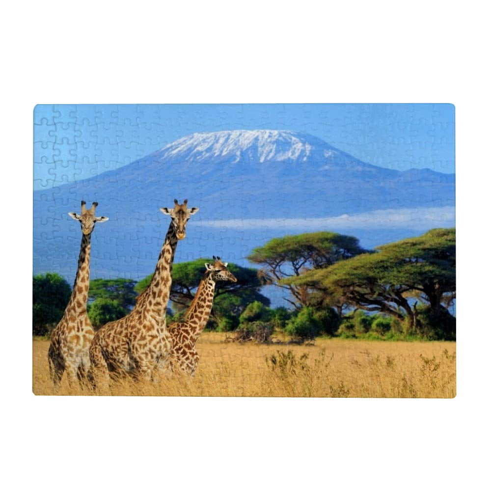 1000 Pieces Jigsaw Puzzles EC36 for Adults - Giraffe Kilimanjaro Mount ...