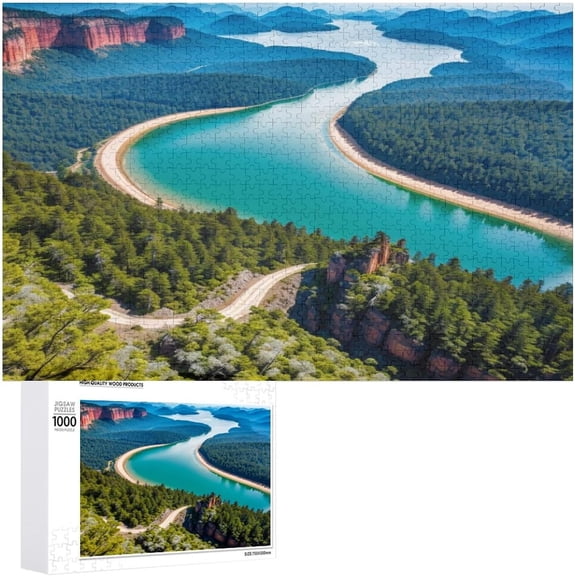 1000 Pieces Landscape Puzzle for Adults Teens, Jigsaw Puzzle (Mountains and Rivers - The Land of a Country),30"x20" Large Puzzle for Family Party - Each Piece is Unique