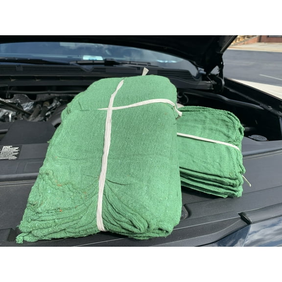 1000 Pieces New Green Shop Towels Rags Great Mechanics & Commercial 13x14 inches