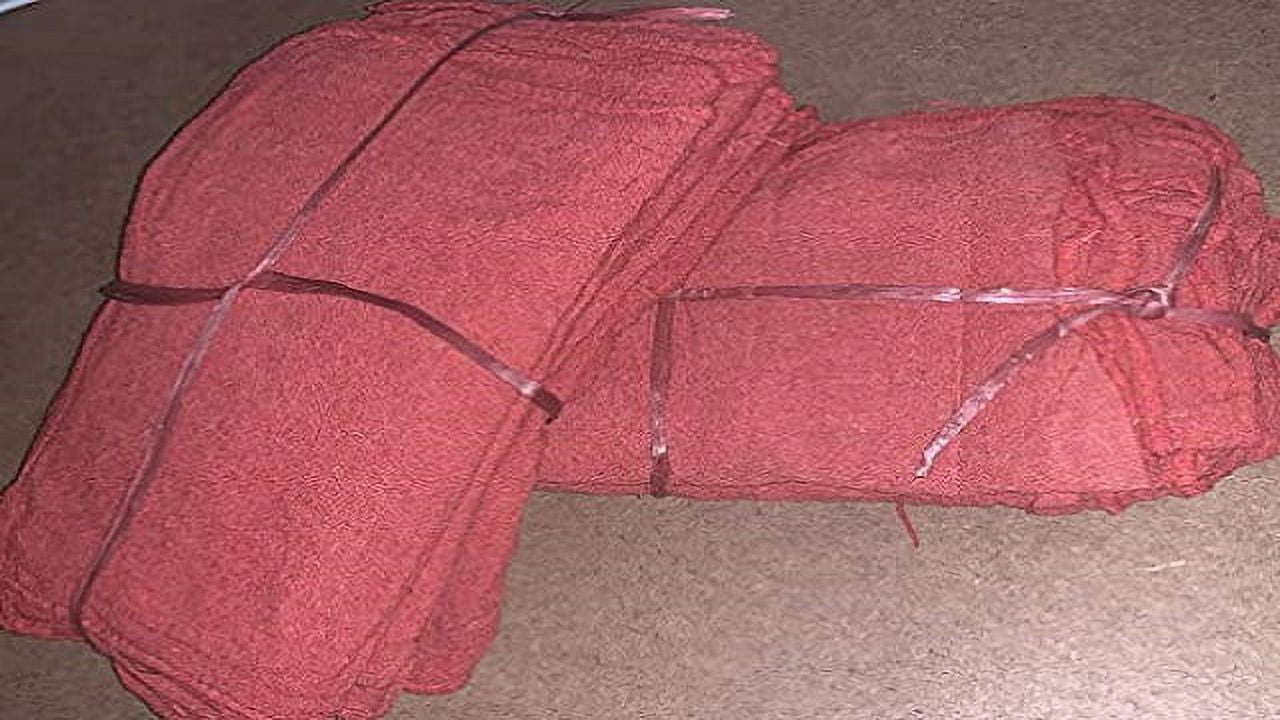 Multipurpose Cotton Cleaning Cloth, 1000 Pieces Red Shop Towels Rags ...