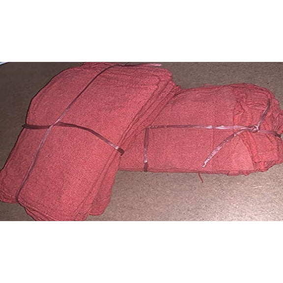 1000 Pieces New Red Shop Towels Rags Great Mechanics & Commercial 13x14 inches