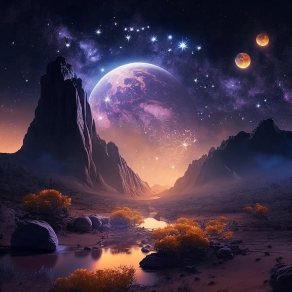 1000 Pieces Puzzle for Adult - Planet Sky Wooden Jigsaw Puzzles Challenging Educational Fun Toys for Family Creative Gift