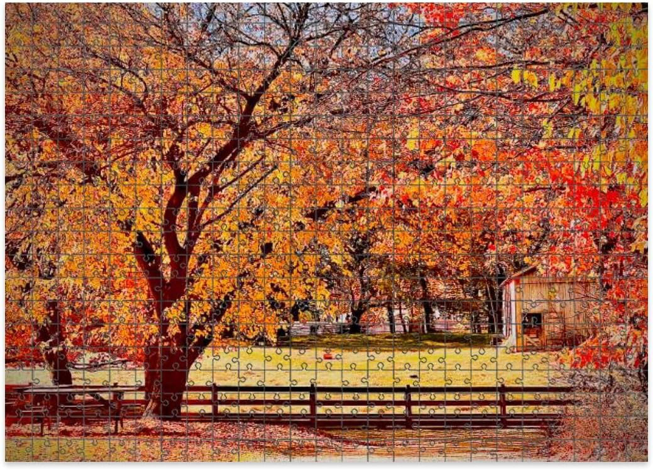 1000 Pieces Puzzles Wooden Letter Area Design Beautiful Waterfall Grist