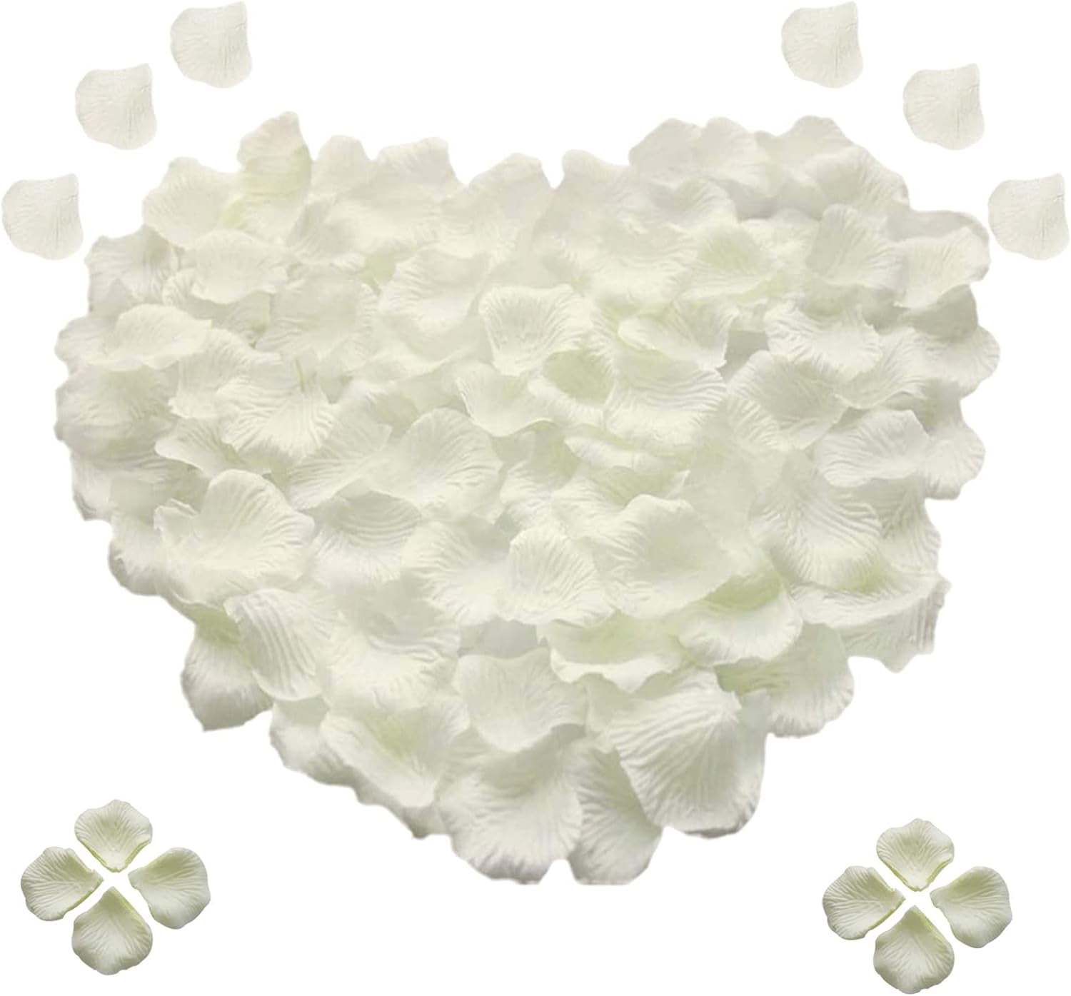 1000 Pieces Rose Petals, Artificial Silk Flower Petal, White Rose