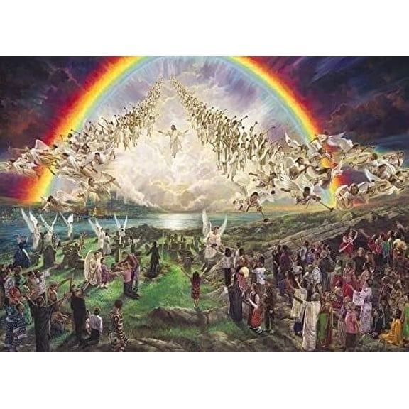 1000 Pieces Wooden Jigsaw Puzzle Blessed Hope 2nd Second Coming of Interactive Family Decorations Stress Relief Brain Teaser Home Decor Unique Gift for Adults Religious Lovers