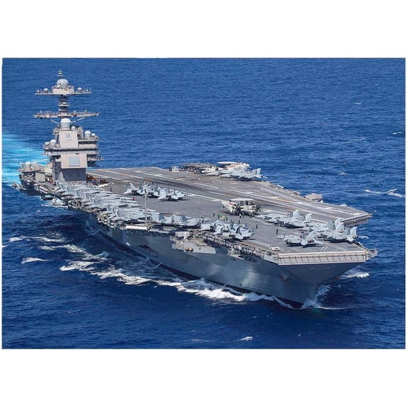1000 Pieces Wooden Jigsaw Puzzle Carrier Air Wing 8 Aboard USS Gerald R Fords Aircraft Carrier Stress Relief Brain Teaser Home Decor Unique Gift for Adults Naval Lovers Military Lovers