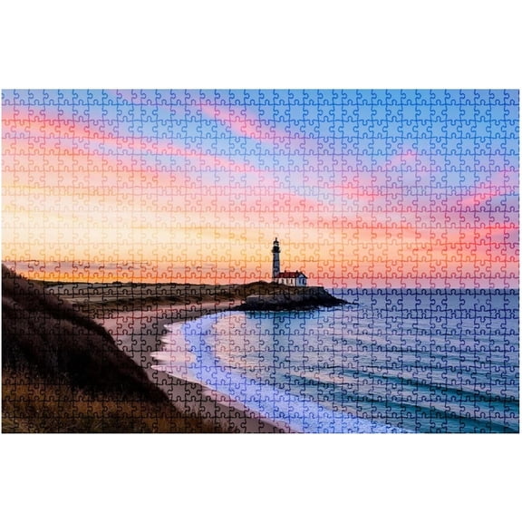 1000 Pieces Wooden Jigsaw Puzzle Montauk Point Light Lighthouse Long Island New York Stress Relief Brain Teaser Home Decor Unique Gift Adults Travel Lovers Family Leisure Activity Ideal Relaxation