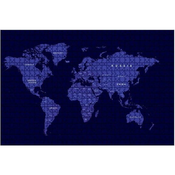 1000 Pieces Wooden Jigsaw Puzzle World Map Stress Relief Brain Teaser Home Decor Unique Gift for Adults Puzzle Lovers Family Leisure Activity Ideal For Relaxation Challenging Fun