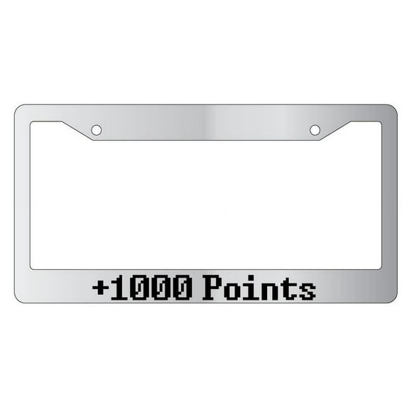 1000 Points Chrome Plastic License Plate Frame
