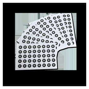 1000 Points Handheld 3D Scanner Fluorescent Marks Reusable Marks inner ring 6mm outer ring 10mm ,Multi-brand Compatibility
