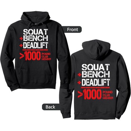 1000 Pound Club Member Powerlifting Pullover Hoodie