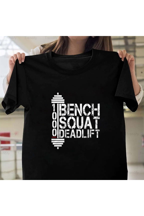 1000 Pounds Bench Squat Deadlift Powerlifter Club Fitness Vegan H10893 Unisex T-Shirt, Up to 5XL Available