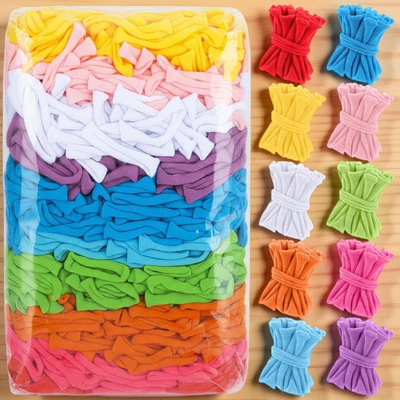 1000 Refill Loops for 7 Inch Weaving Loom, 10 Colors Elastic Loom Bands, Potholder Making Kit for and Adults
