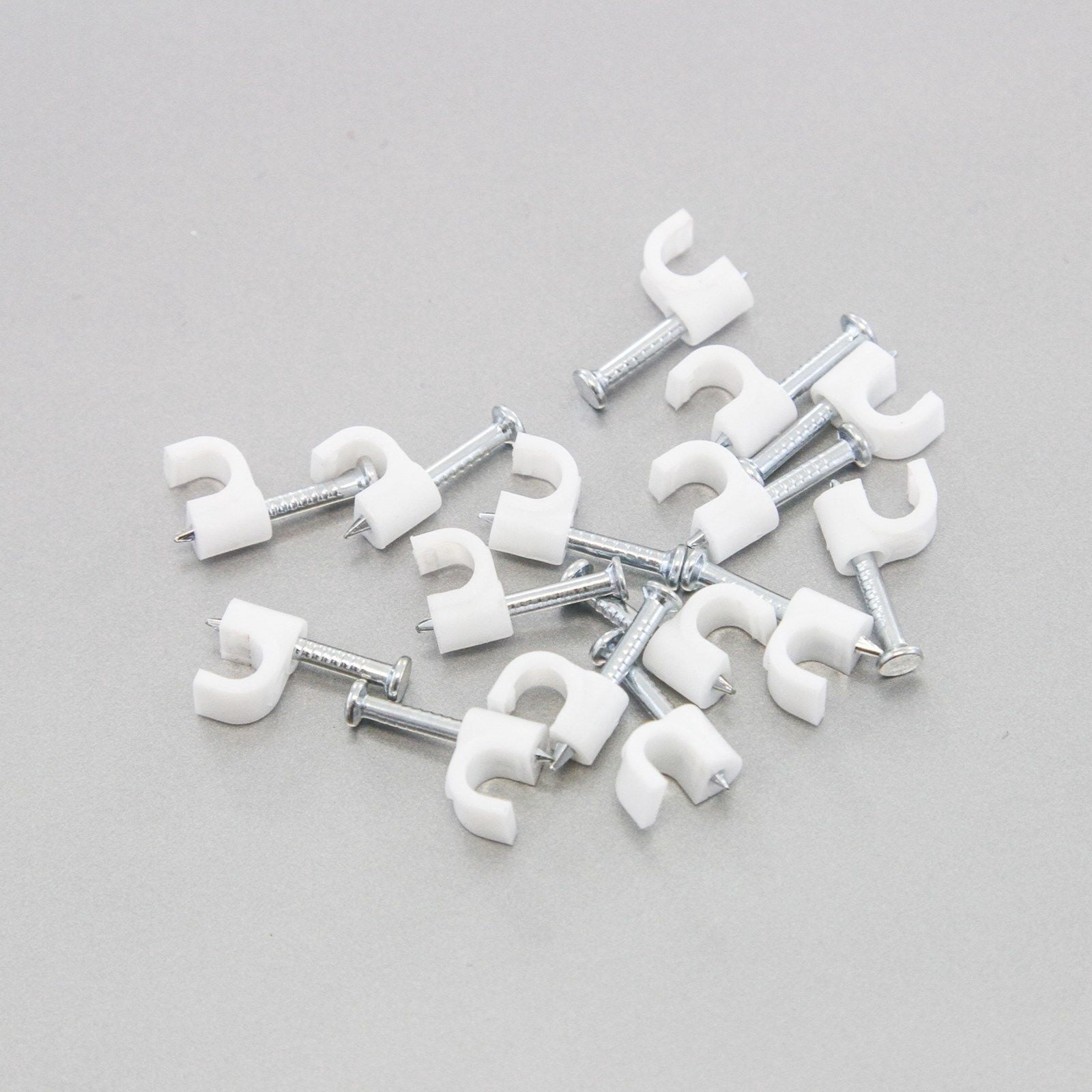 1000 Round 3/16 Inches (5 mm) Cable Wire Clips Cable Management Cord ...