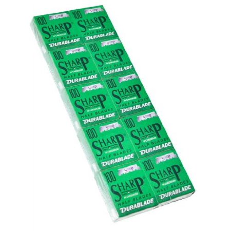 1000 SHARP Hi-Chromium Single Edge Shaving Razor Blades for Barber & Straight Razors - 10 Boxes of 100 Blades