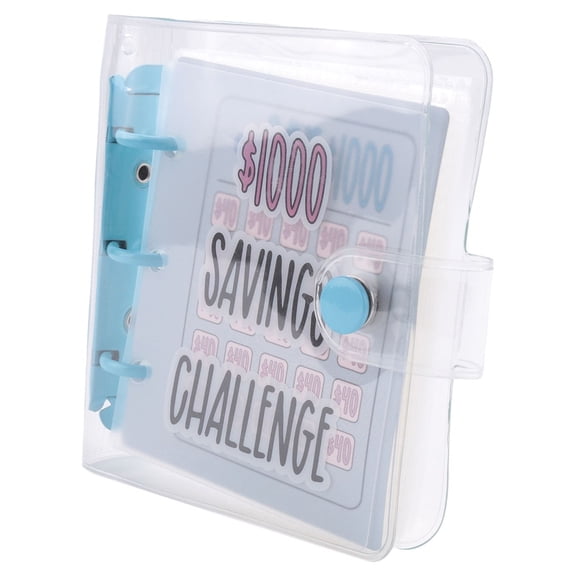 1000 Savings Challenge Binder, Money Saving Binder, Savings Challenges Book with Envelopes, Envelope Savings Challenge A,1 * 1000 Savings Challenge Binder(No money in kind),Blue