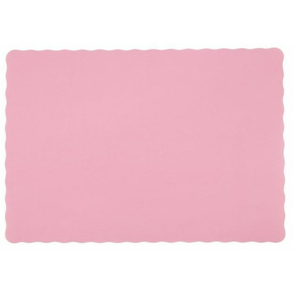 1000 Scalloped Edge Paper Placemats 10" X 14" Dinner Size 26 Colors - Rose