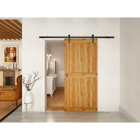 1000 Series Barn Door Hardware Finish: Brushed Steel