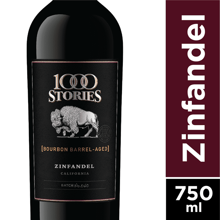 1000 Stories Zinfandel Red Wine, 750ml Glass Bottle, ABV