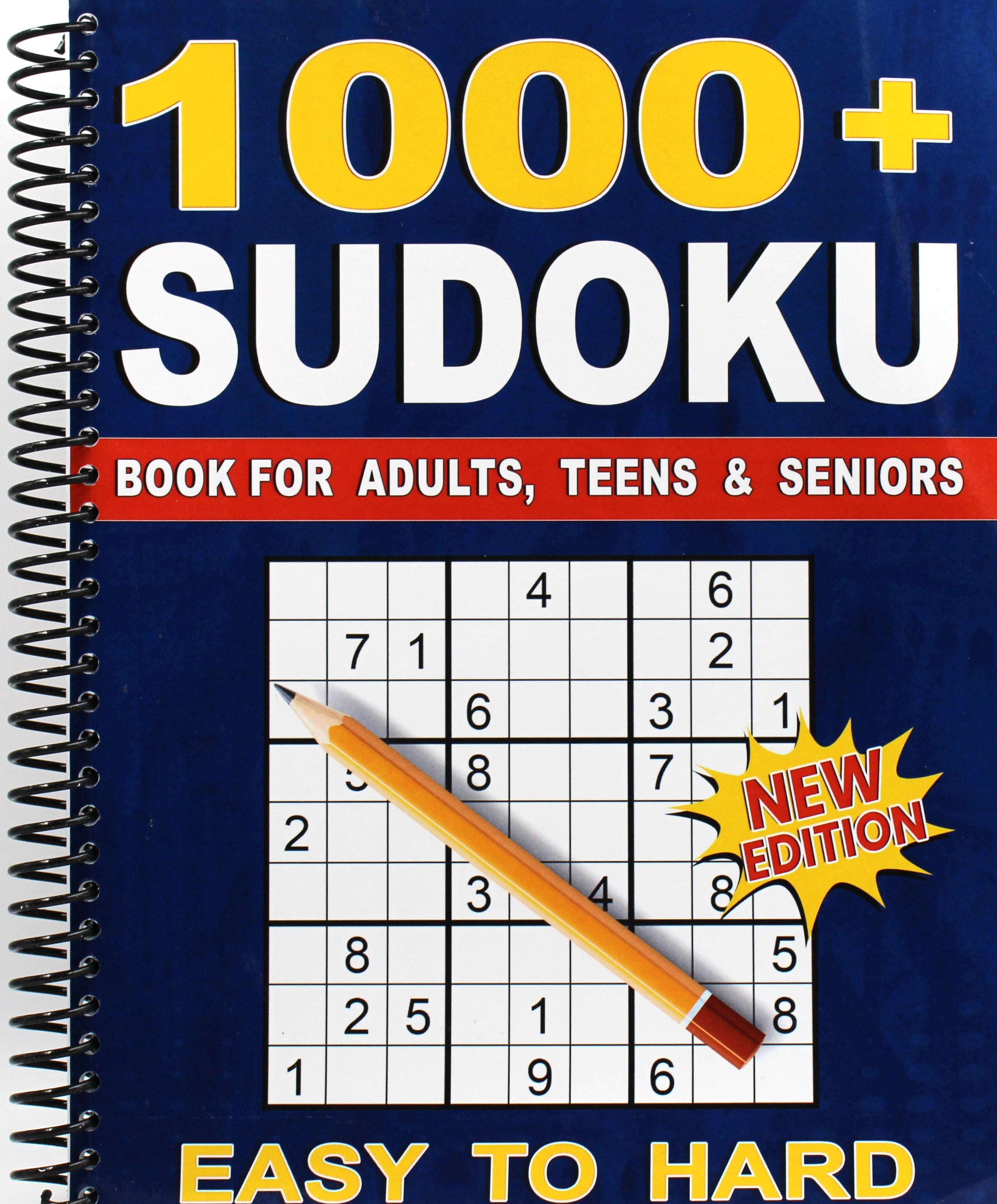 1000+ Sudoku Puzzles for Adults: A Book With More Than 1000 Sudoku Puzzles from Easy to Hard (Spiral Bound)