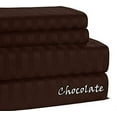 thumbnail image 1 of 1000 TC Biggest Quality Sheet Set 4-Pieces Egyptian Cotton !! Striped COLORS - Queen Size - Striped Colors { Chocolate } Fit Mattress 14" Inches By KM LINEN, 1 of 1