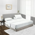 thumbnail image 1 of 1000 TC Cal King 36" Egyptian Cotton 4 Piece Top Split Flex Sheet Set for Adjustable Bed Soft & Smooth Fits up to 15 Inch Deep Pocket (1 Flat,1 Fitted Sheet & 2 Pillowcase, White), 1 of 6