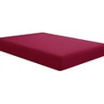 thumbnail image 1 of 1000 TC EXPORT QUALITY Single 1-Piece Fitted / Bottom Sheet Egyptian Cotton !! Solid COLORS - California King Size - Solid Colors { Burgundy } Depth Pocket 28" Inches By KM LINEN, 1 of 1