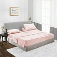 thumbnail image 1 of 1000 TC King 28" Egyptian Cotton 4 Piece Top Split Flex Sheet Set for Adjustable Bed Soft & Smooth Fits up to 18 Inch Deep Pocket (1 Flat,1 Fitted Sheet & 2 Pillowcase, Blush), 1 of 6