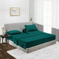 thumbnail image 1 of 1000 TC King 34" Egyptian Cotton 4 Piece Top Split Flex Sheet Set for Adjustable Bed Soft & Smooth Fits up to 18 Inch Deep Pocket (1 Flat,1 Fitted Sheet & 2 Pillowcase, Teal), 1 of 6