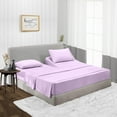 thumbnail image 1 of 1000 TC King 39" Egyptian Cotton 4 Piece Top Split Flex Sheet Set for Adjustable Bed Soft & Smooth Fits up to 18 Inch Deep Pocket (1 Flat,1 Fitted Sheet & 2 Pillowcase, Lilac), 1 of 6