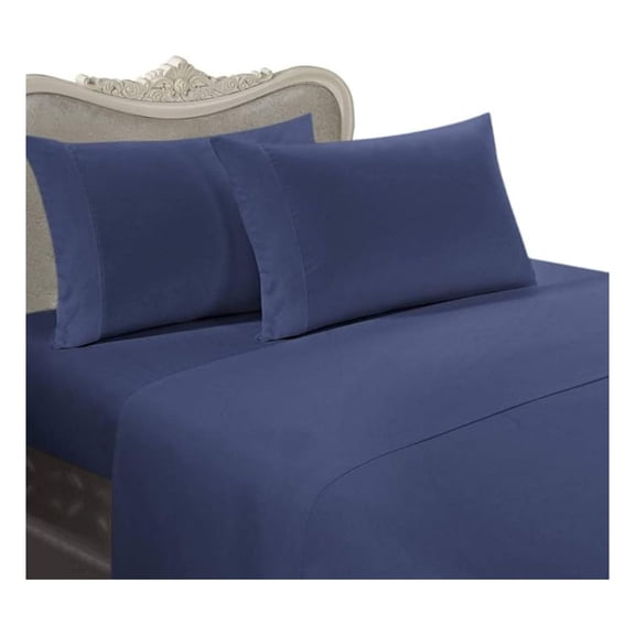1000 TC Queen Navy Egyptian Cotton Sheet Set 1000TC