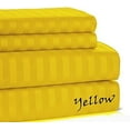 thumbnail image 1 of 1000 TC Ultimate Soft Egyptian Cotton - Sheet Set - California King Size - Striped COLORS Sheet Set - 4 Pieces - { Yellow } Fit Mattress 32" Inches By KM LINEN, 1 of 1