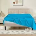 thumbnail image 1 of 1000 Thread Count 100% Egyptian Cotton 3-Piece Flat Sheet (1 Flat + 2 Pillow Covers) Size Twin Color Turquise Blue Solid, 1 of 5