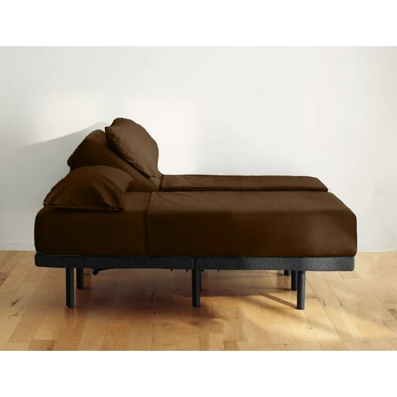 1000 Thread Count 100% Egyptian Cotton 5-PC Set 15" Deep Pockets Split California King, Chocolate