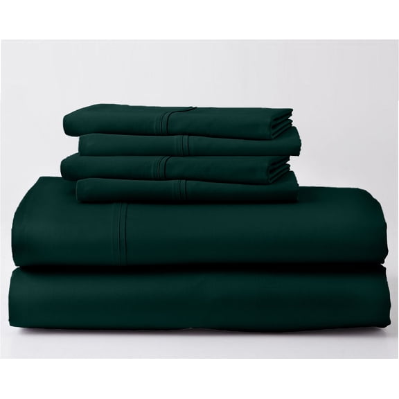 1000-Thread-Count 100% Egyptian Cotton 6 PC Sheet Set |Full, Teal Blue| 10" Deep Pockets