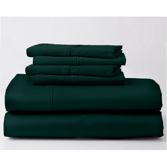 1000-Thread-Count 100% Egyptian Cotton 6 PC Sheet Set |Queen, Teal Blue| 15" Deep Pockets