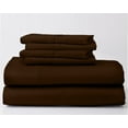 thumbnail image 1 of 1000-Thread-Count 100% Egyptian Cotton 6 PC Sheet Set |Queen-XL, Chocolate| 12" Deep Pockets, 1 of 8