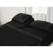 1000 Thread Count, 100% Egyptian Cotton Bedsheet Set, 4 PC Split Head Sheet Set for Adjustable Bed [Top Split Head Queen- 28", Black], Fits Mattress upto 12" Deep Pocket