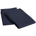 thumbnail image 1 of 1000-Thread Count 100% Egyptian Cotton Classy Solid Pillowcase Set Navy Blue / King, 1 of 3